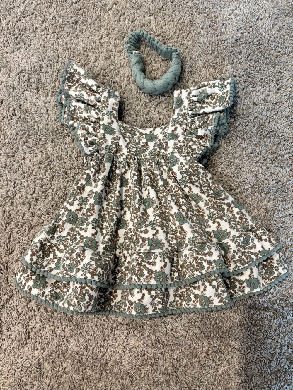 Kate Quinn Baby Girl Dress and Headband Set